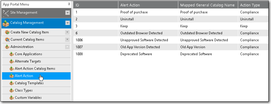 Alert Action View