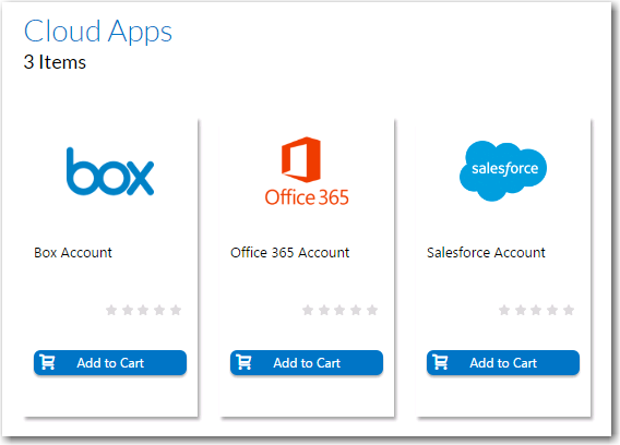 Default Cloud Catalog Items