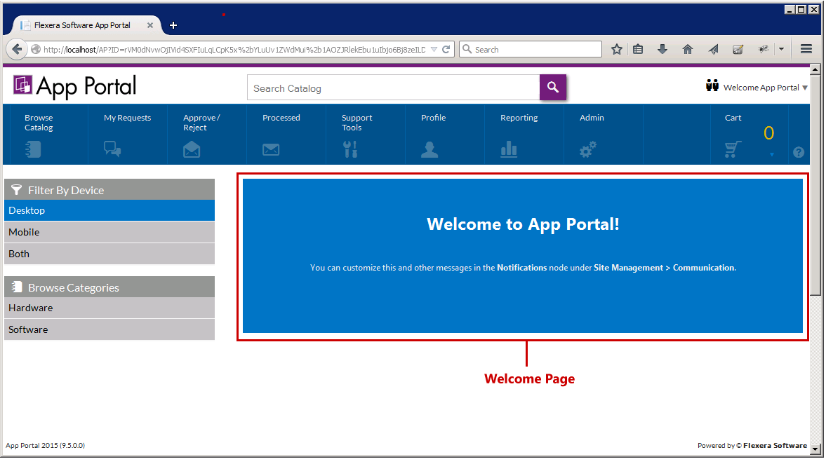 Welcome Page